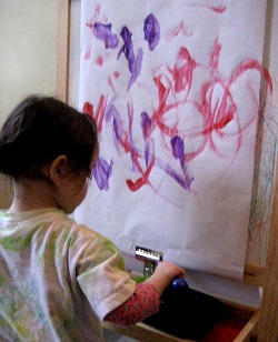 Mimi considers negative space.